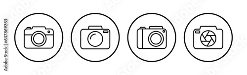 Camera Icon in trendy flat style isolated. Camera symbol web site design
