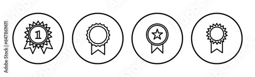 Achieve icon vector. medal icon vector. award. Certificate. approved