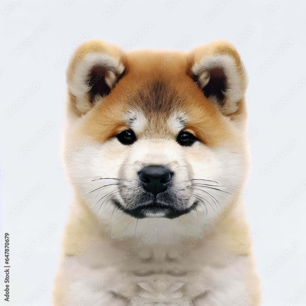 Akita's Joyful Puppy Play, Generative AI Akita's Joyful Puppy Play, Generative AI