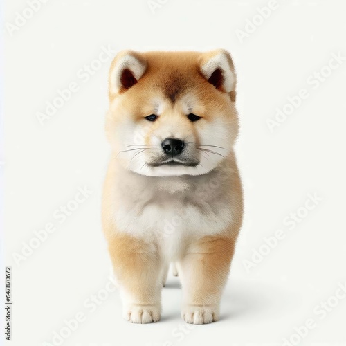 Tiny Akita Pup's Elegance, Generative AI © faical