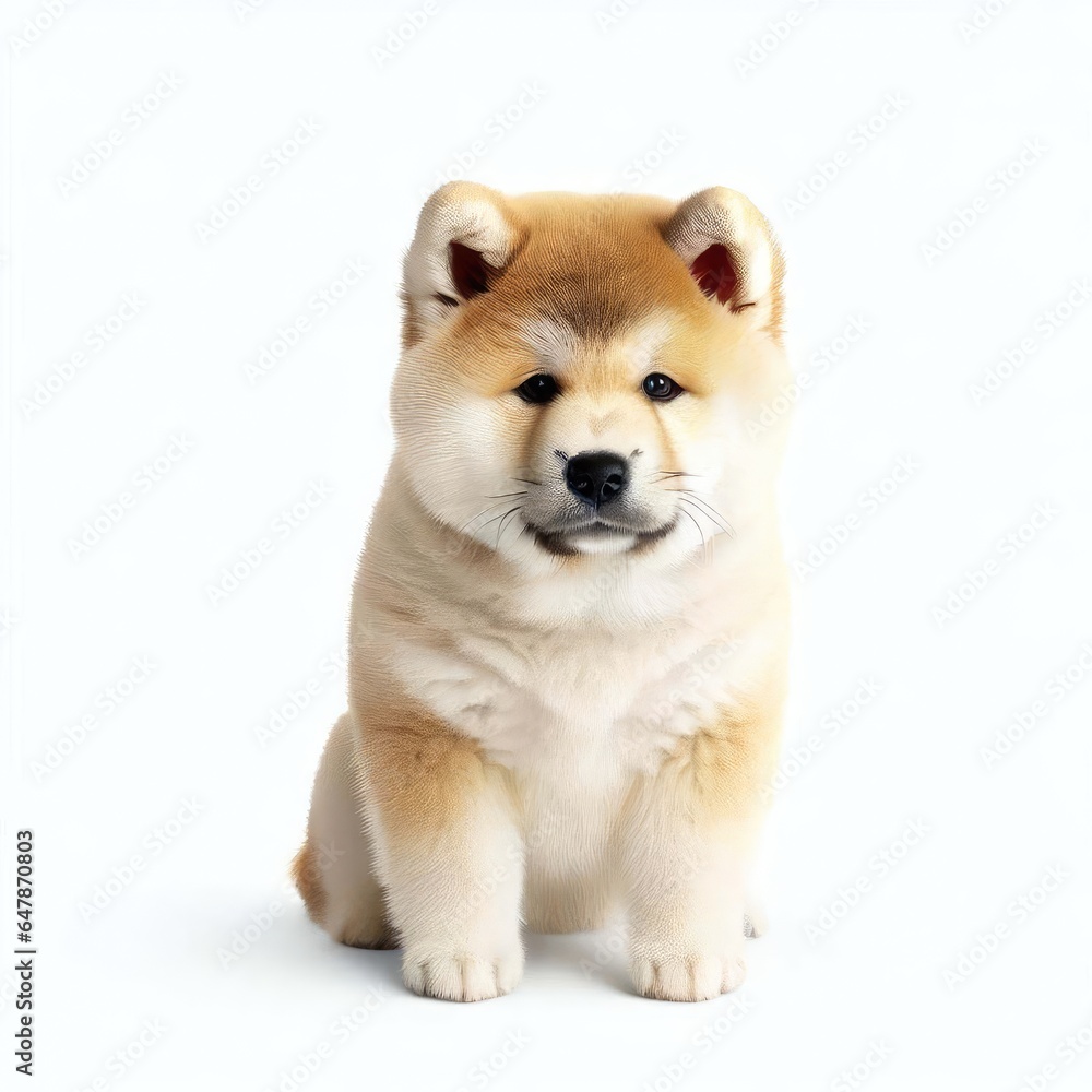 Beautiful Baby Akita Portrait, Generative AI Beautiful Baby Akita Portrait, Generative AI