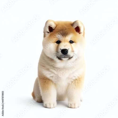 Beautiful Baby Akita Portrait  Generative AI