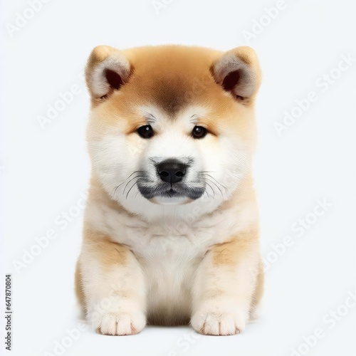 Adorable Baby Akita Pup, Generative AI