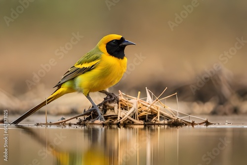 yellow wagtail on a branch