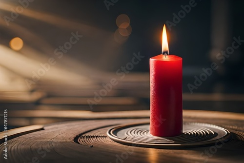 burning candle in the church
