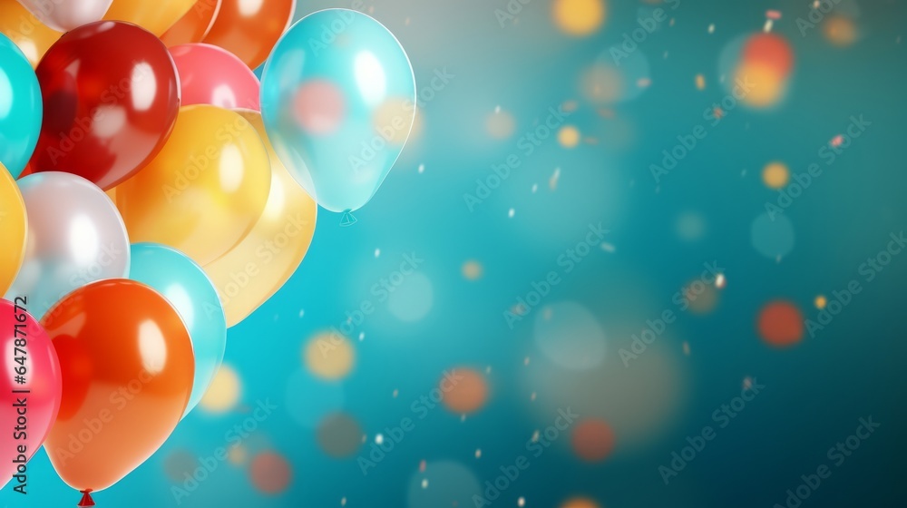Colorful balloons floating in the air, capturing the joy and celebration of a special moment