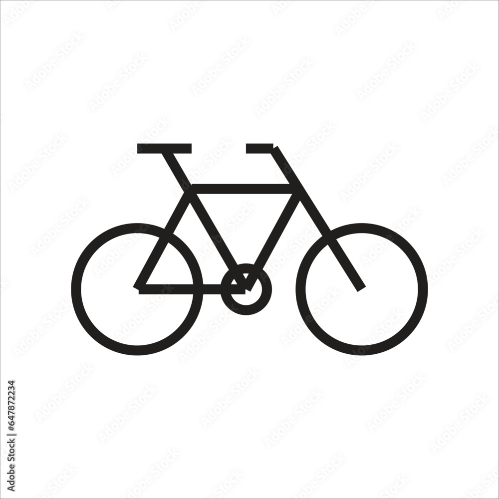 bycicle vector icon line template bycicle vector icon line template
