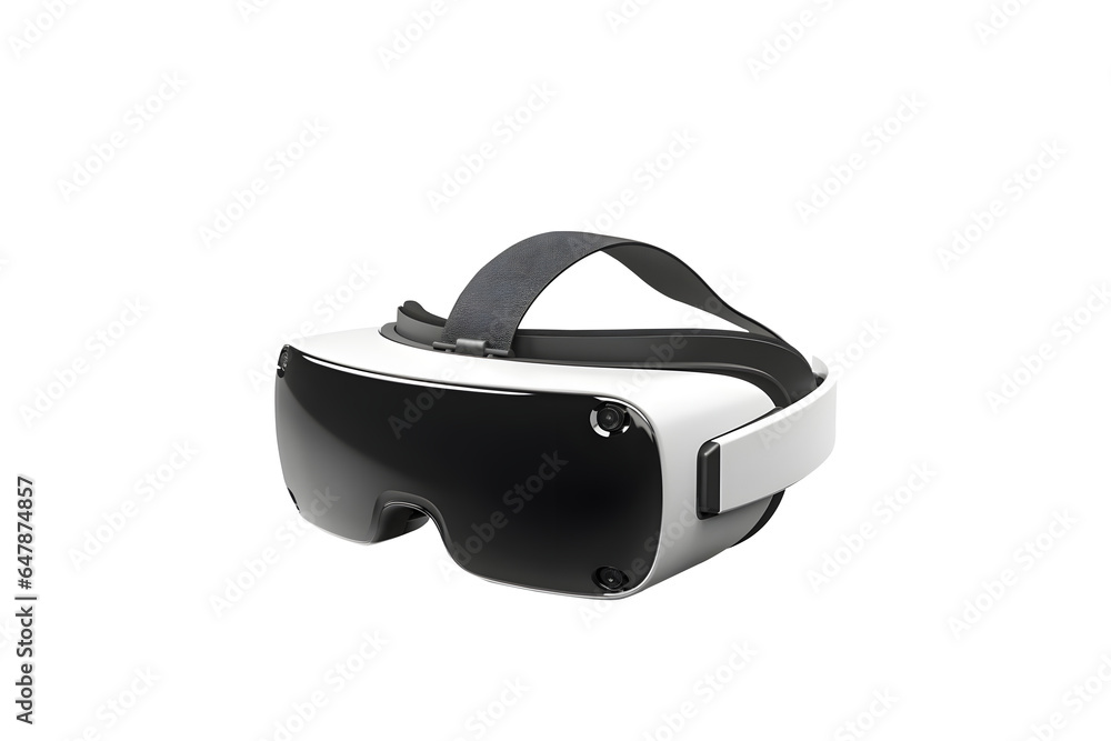 Futuristic Metaverse experience Virtual reality glasses or VR headset isolated on transparent background, AI Futuristic Metaverse experience Virtual reality glasses or VR headset isolated on transparent background, AI