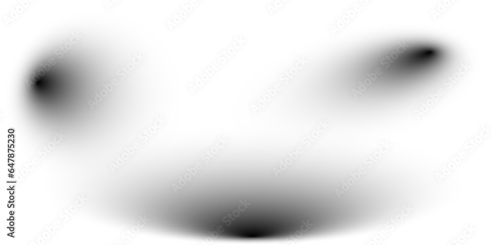 Set of vector shadows with soft edges isolated on transparent ...