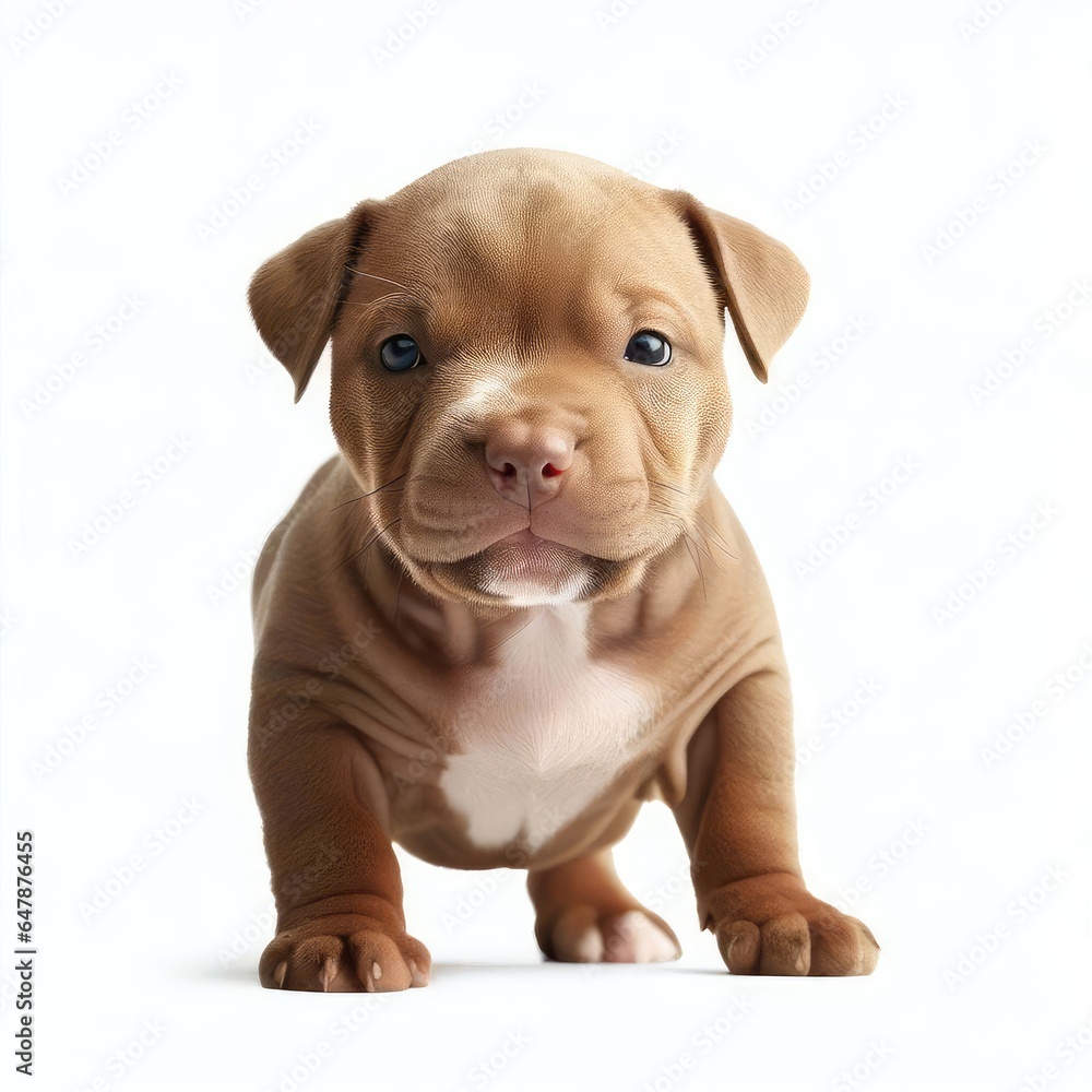 Delightful Baby Staffordshire Bull Terrier Smile, Generative AI