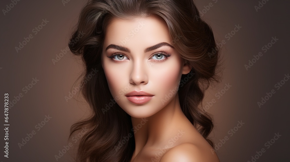 Woman's Beauty Photo with Clean and Healthy Skin Woman's Beauty Photo with Clean and Healthy Skin