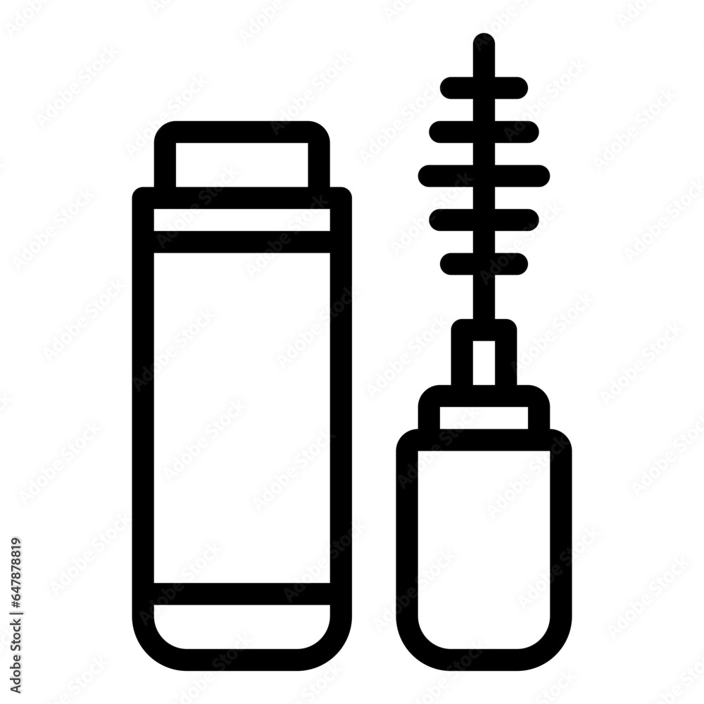 Mascara makeup cosmetics outline icon Mascara makeup cosmetics outline icon