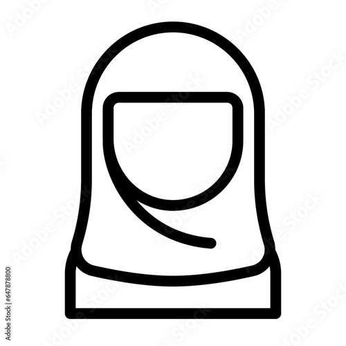 Hijab Woman avatar outline icon