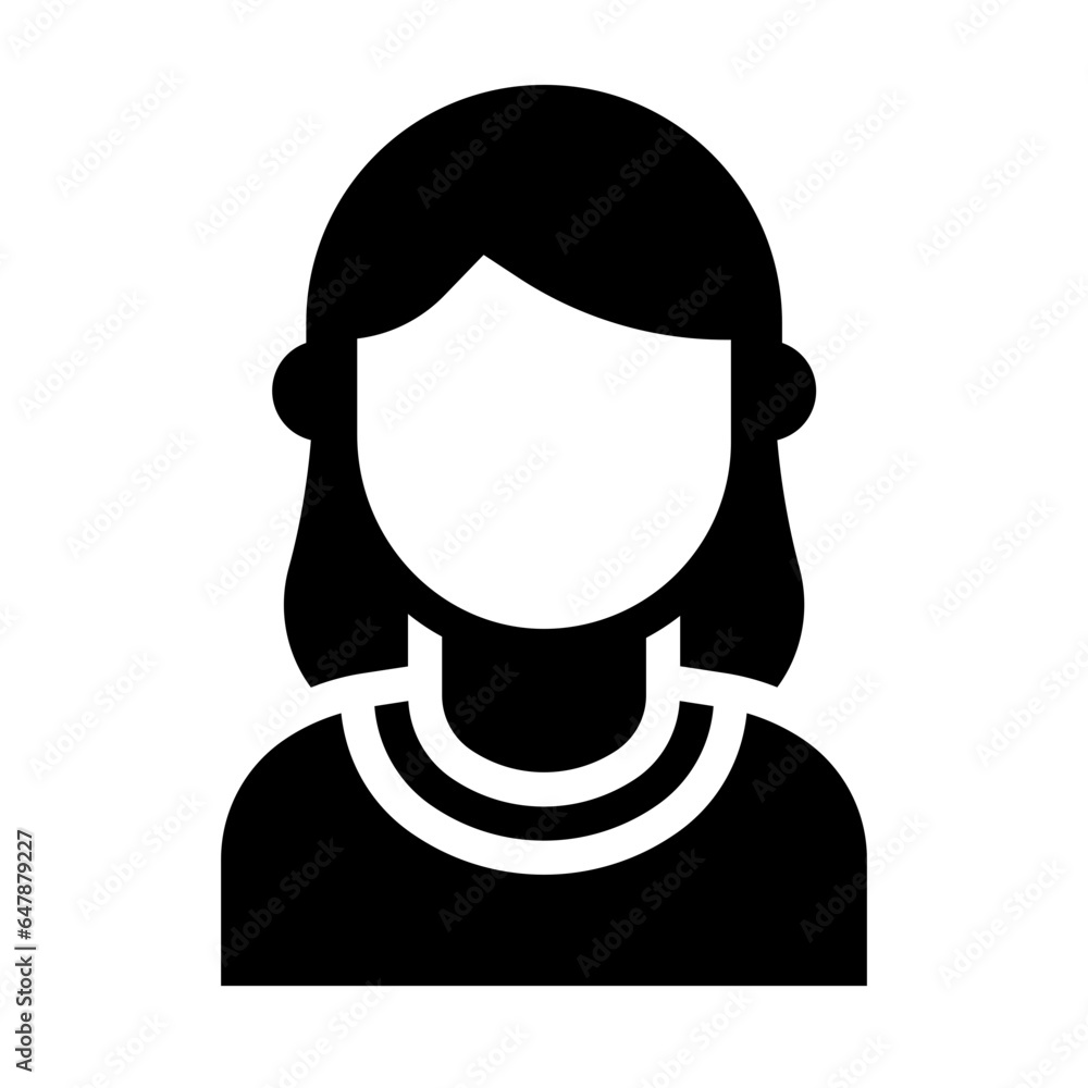 Woman avatar outline icon Woman avatar outline icon