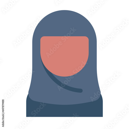 Hijab Woman avatar outline icon