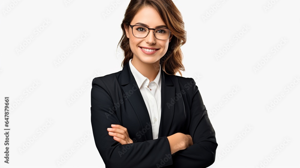portrait of a business woman isolated on white background. generative ai portrait of a business woman isolated on white background. generative ai