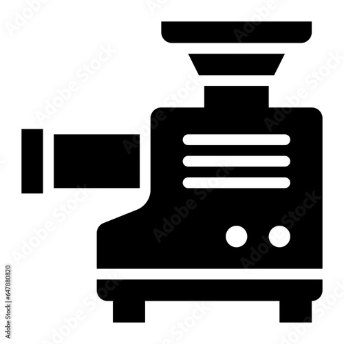 Meat Grinder solid glyph icon
