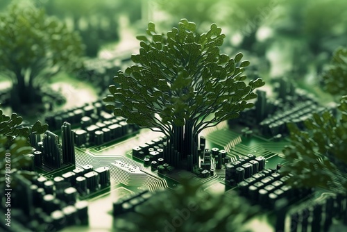 Cybernetic Woods, Virtual Grove, Techno-Forest, Digital Woodland, AI Wilderness, Techno-Nature, Generative IA