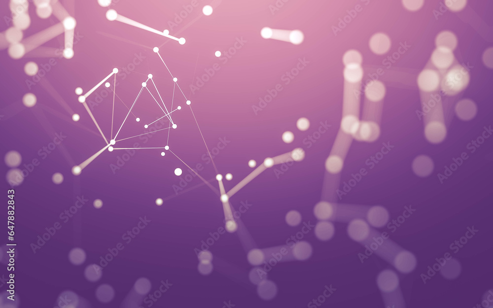 Abstract background. Molecules technology with polygonal shapes, connecting dots and lines. Connection structure. Big data visualization. Abstract background. Molecules technology with polygonal shapes, connecting dots and lines. Connection structure. Big data visualization.