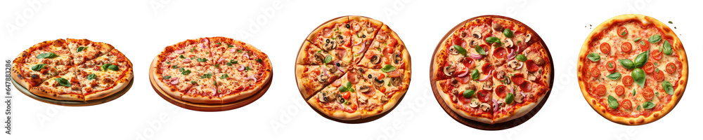Png Set Pizza on a transparent background Png Set Pizza on a transparent background