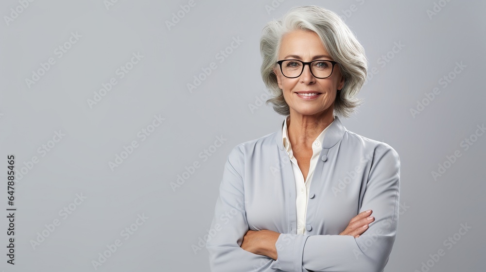portrait of a businesswoman on studio background. generative ai portrait of a businesswoman on studio background. generative ai