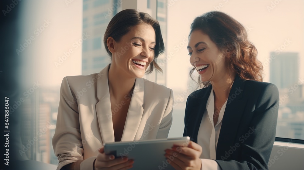 business people working together at office. generative ai business people working together at office. generative ai