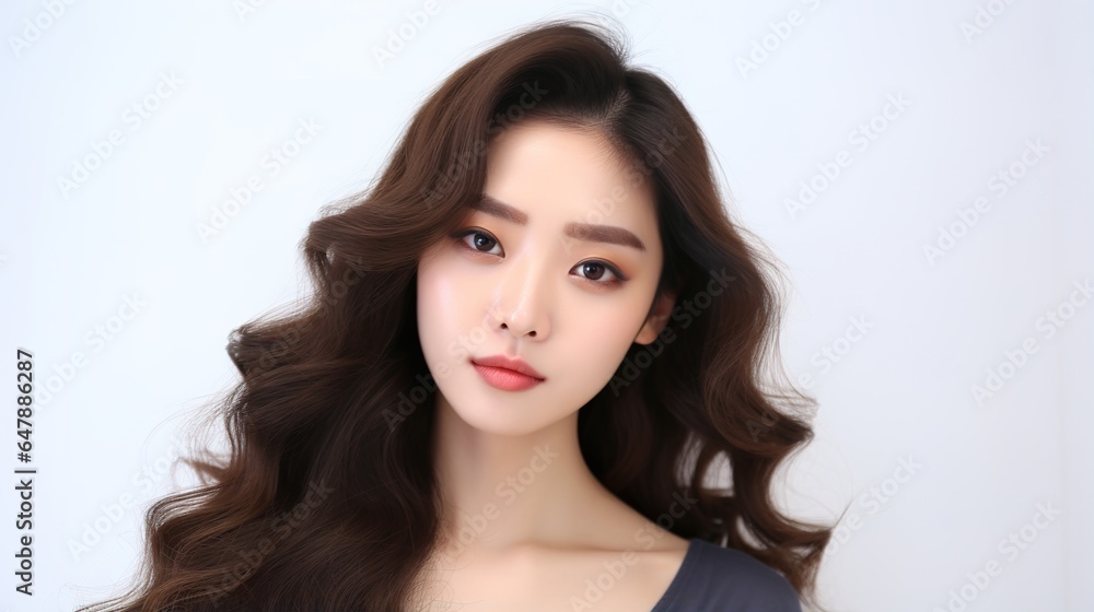 Fototapeta premium Face care, Facial treatment, Cosmetology, beauty and spa, asian ladies portrait.