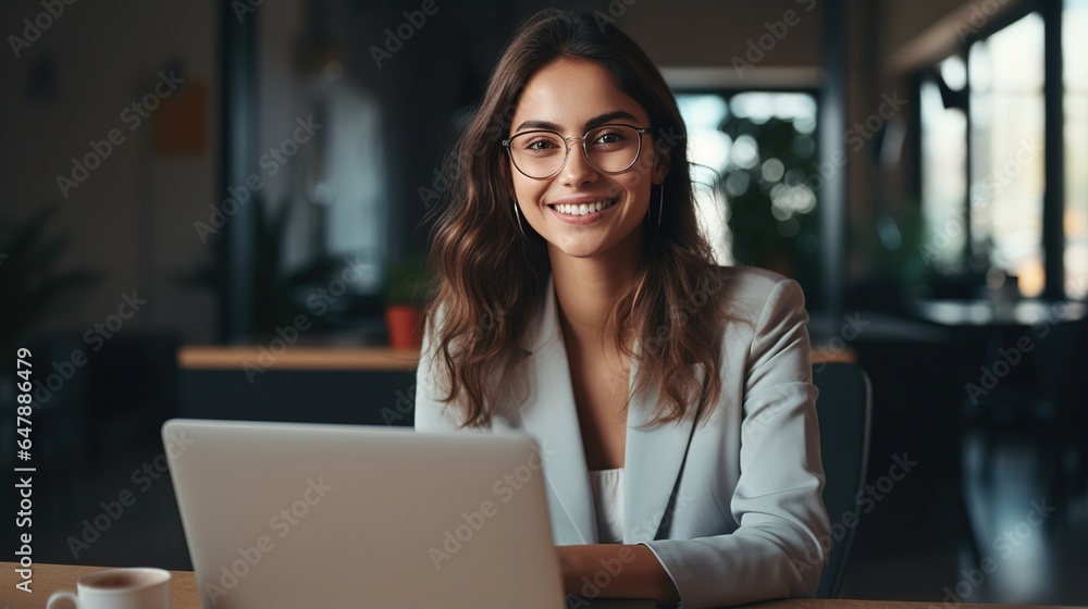 Finance and a woman at the office with a laptop for debt budgeting, taxes, and remote job. Accounting, freelance, and female internet for savings, review, or analysis Finance and a woman at the office with a laptop for debt budgeting, taxes, and remote job. Accounting, freelance, and female internet for savings, review, or analysis