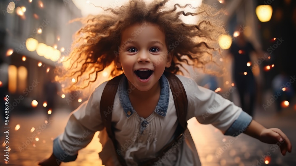 Happy child are dancing. Happy child are dancing.