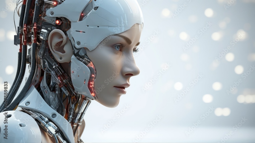 Humanoid robot, Artificial intelligence robot. Humanoid robot, Artificial intelligence robot.