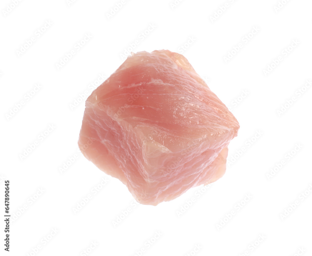 Piece of raw beef meat isolated on white Piece of raw beef meat isolated on white