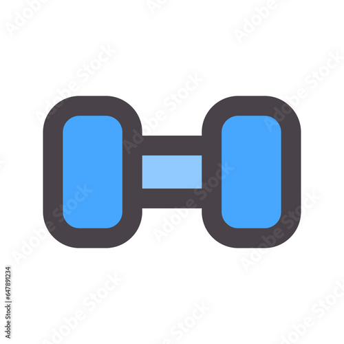 barbell flat line icon