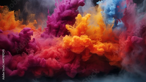 "An otherworldly waltz of smoke and vibrant hues."