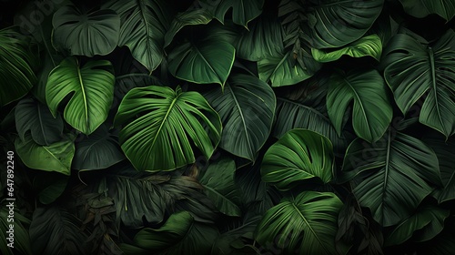 Indoor Plants and Leaves Graphic Background