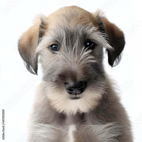 Irish Wolfhound Puppy's Bright Eyes, Generative AI