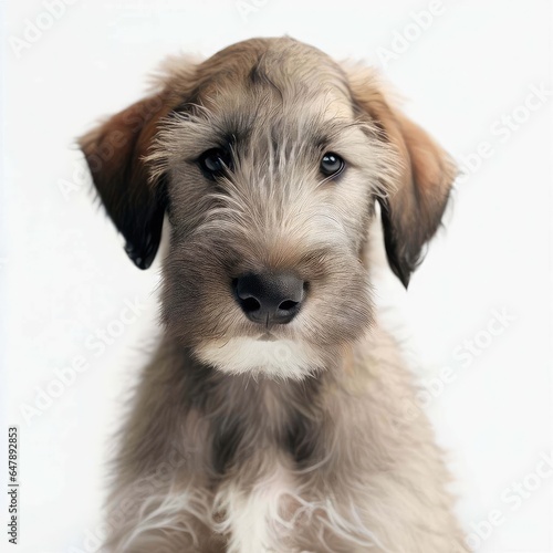 Baby Irish Wolfhound's Loving Gaze, Generative AI