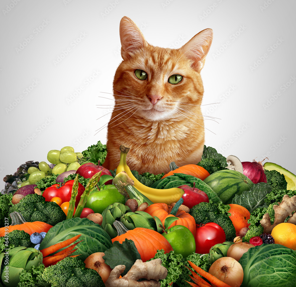 Cat Vegan Diet and health benefits of cats eating fruits and vegetables