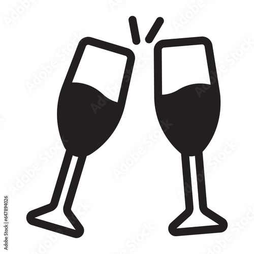 cheers glyph icon