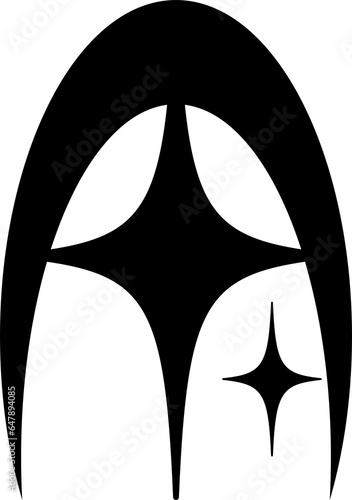 retro futuristic elements for design. Abstract graphic geometric symbols and objects