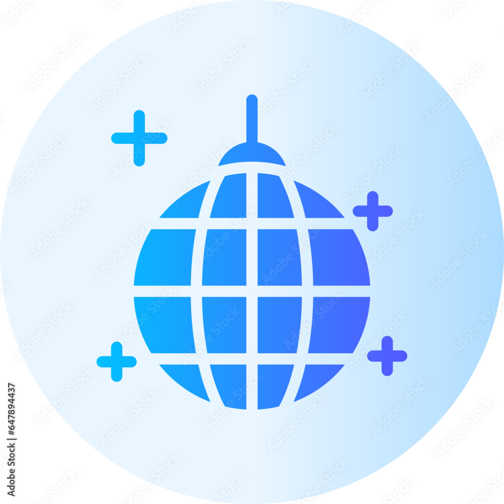 disco ball gradient icon disco ball gradient icon