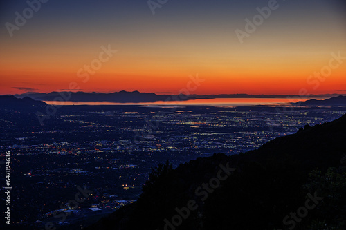 Salt Lake City Overlook Sunset