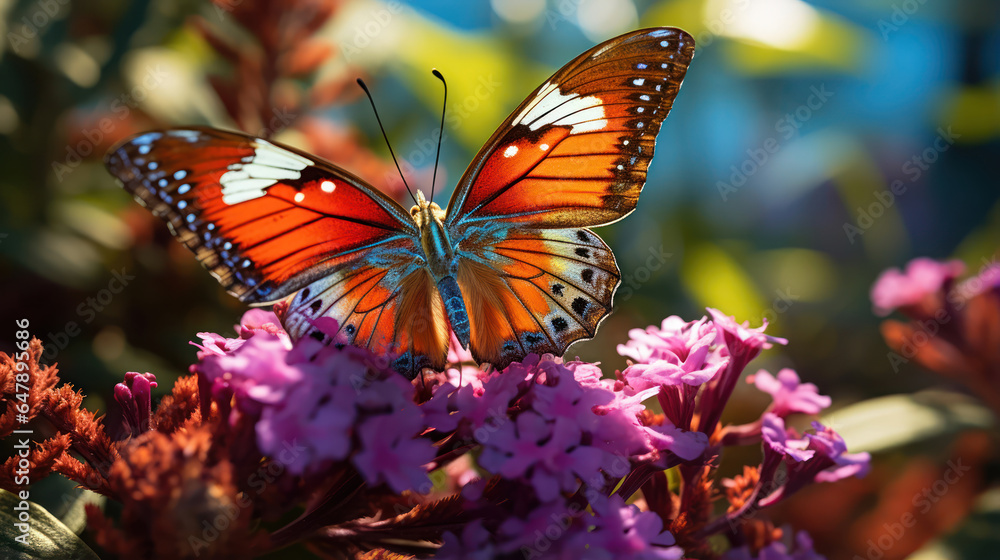 Butterfly perched on a flower Butterfly perched on a flower