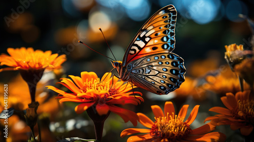 Butterfly perched on a flower
