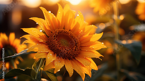 Sunflower bathed in golden light © Malika