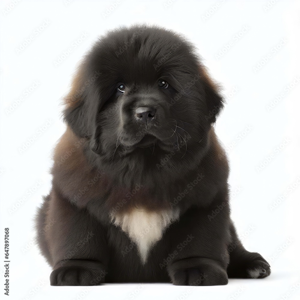 Newfoundland Puppy's Pure Delight, Generative AI Newfoundland Puppy's Pure Delight, Generative AI