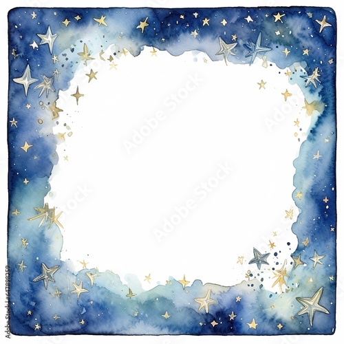 Starry Watercolor Frame © Alia