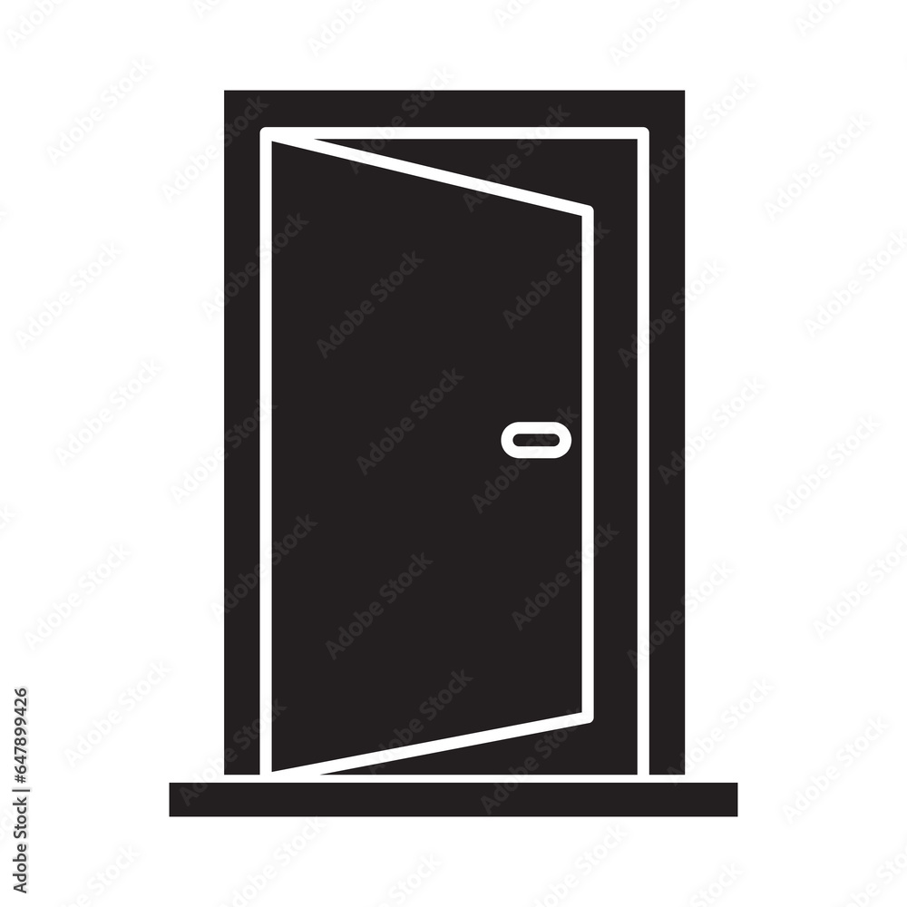 Open double door icon,Exit doorway simple symbol,Push door symbol, logo flat illustration on white background..eps Open double door icon,Exit doorway simple symbol,Push door symbol, logo flat illustration on white background..eps