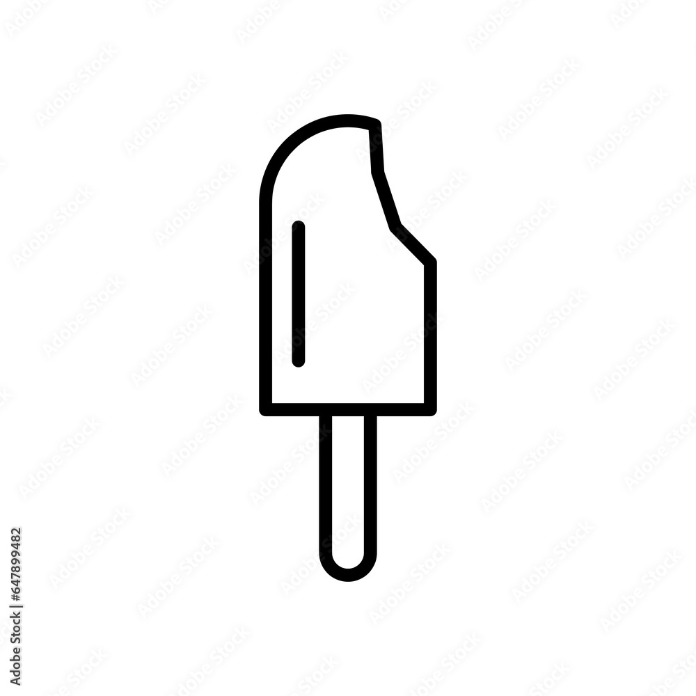 Popsicle ice outline icon. Ice Cream stick flat illustration on white background..eps Popsicle ice outline icon. Ice Cream stick flat illustration on white background..eps