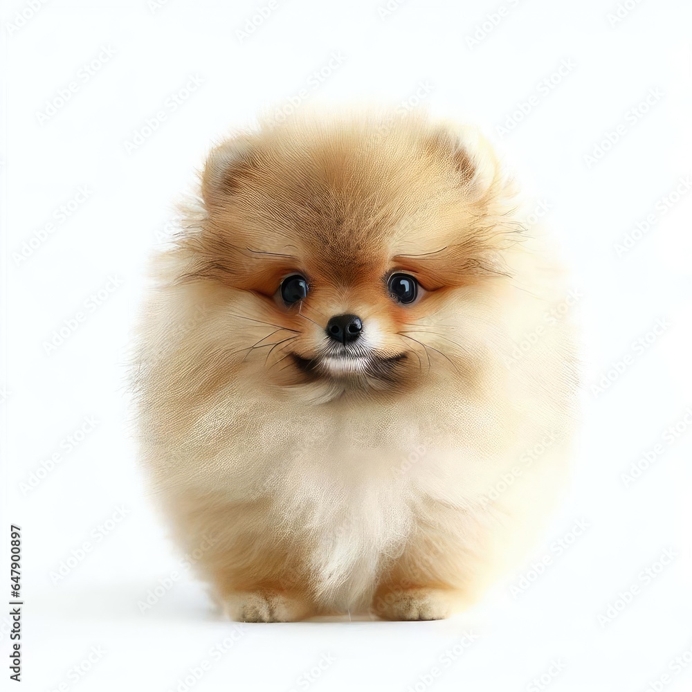 Pomeranian's Charming Puppy Expressions, Generative AI Pomeranian's Charming Puppy Expressions, Generative AI