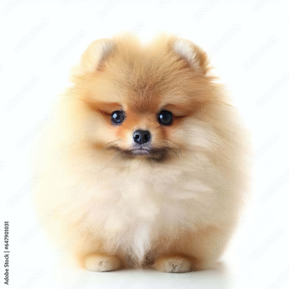 Captivating Pomeranian Puppyhood, Generative AI